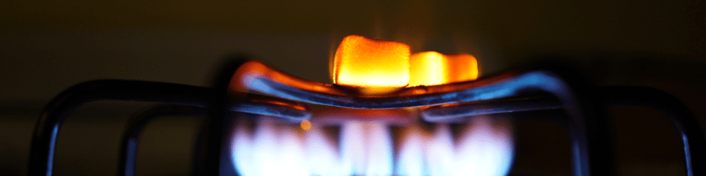 gasbrännare med låga